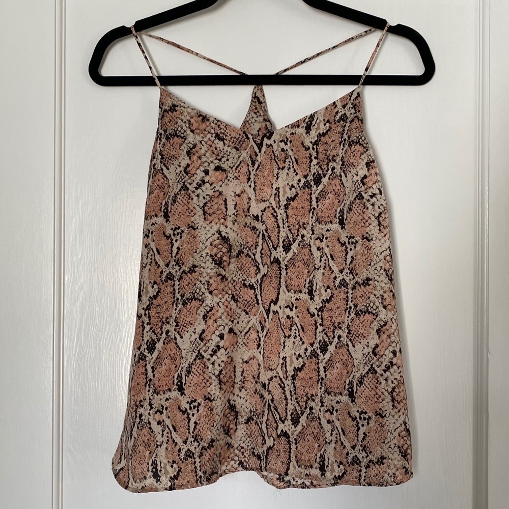 Dynamite pink snakeskin pattern blouse